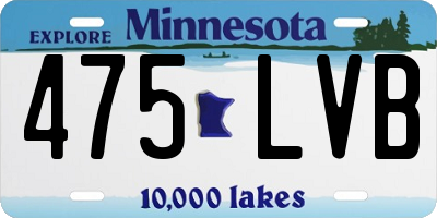 MN license plate 475LVB