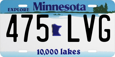 MN license plate 475LVG