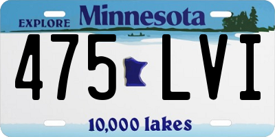 MN license plate 475LVI