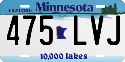 MN license plate 475LVJ