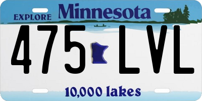 MN license plate 475LVL