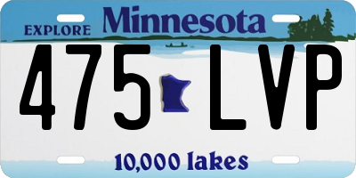 MN license plate 475LVP