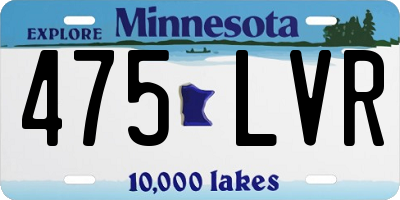 MN license plate 475LVR