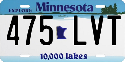 MN license plate 475LVT