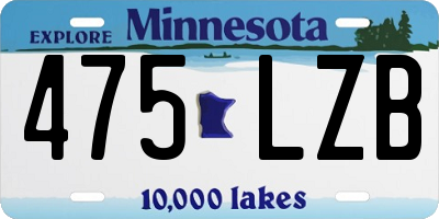 MN license plate 475LZB