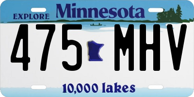 MN license plate 475MHV