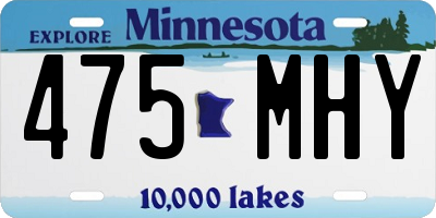 MN license plate 475MHY
