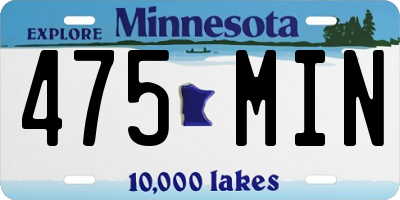 MN license plate 475MIN