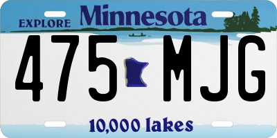 MN license plate 475MJG