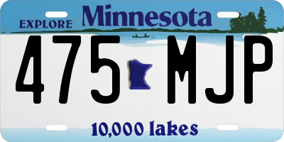 MN license plate 475MJP