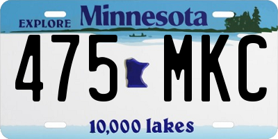 MN license plate 475MKC