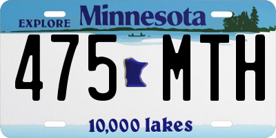 MN license plate 475MTH