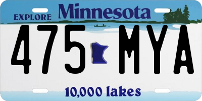 MN license plate 475MYA