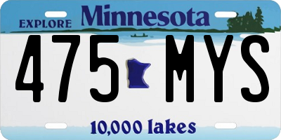 MN license plate 475MYS