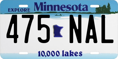 MN license plate 475NAL