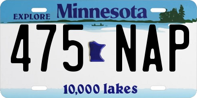 MN license plate 475NAP