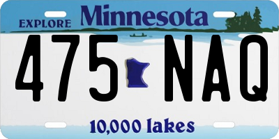 MN license plate 475NAQ