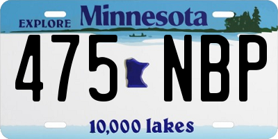 MN license plate 475NBP