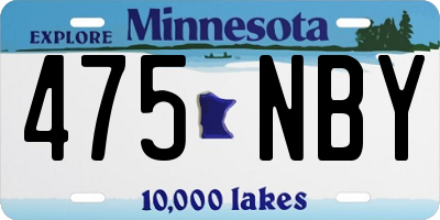 MN license plate 475NBY