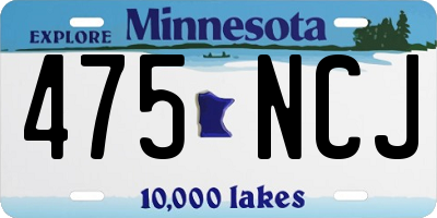 MN license plate 475NCJ