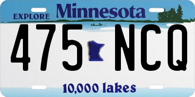 MN license plate 475NCQ