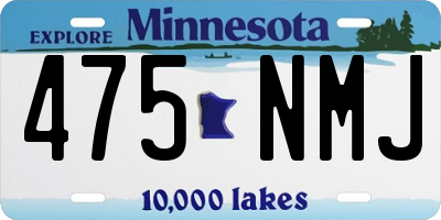 MN license plate 475NMJ