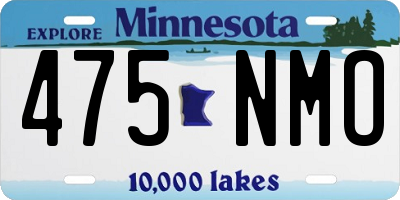 MN license plate 475NMO