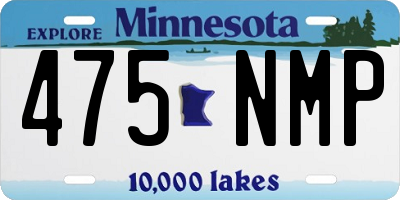 MN license plate 475NMP