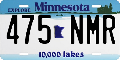 MN license plate 475NMR