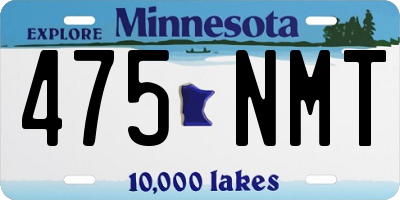 MN license plate 475NMT