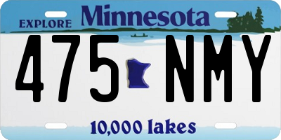 MN license plate 475NMY