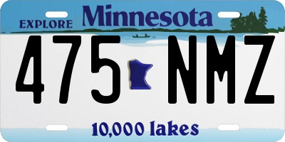 MN license plate 475NMZ