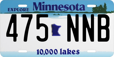 MN license plate 475NNB