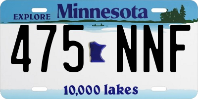MN license plate 475NNF