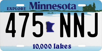 MN license plate 475NNJ