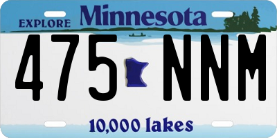 MN license plate 475NNM
