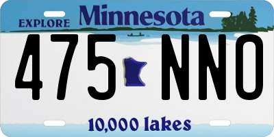 MN license plate 475NNO
