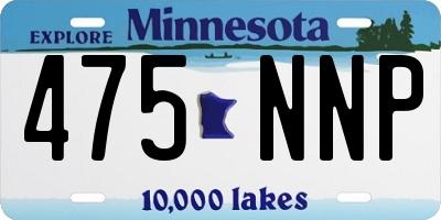 MN license plate 475NNP