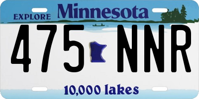 MN license plate 475NNR