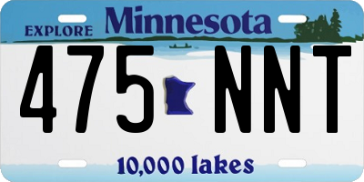 MN license plate 475NNT
