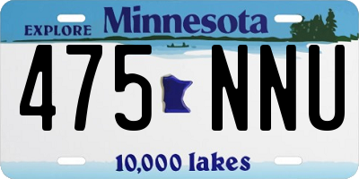 MN license plate 475NNU