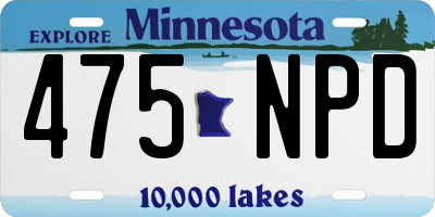 MN license plate 475NPD