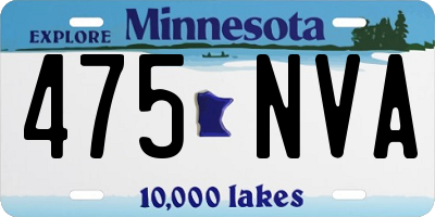 MN license plate 475NVA