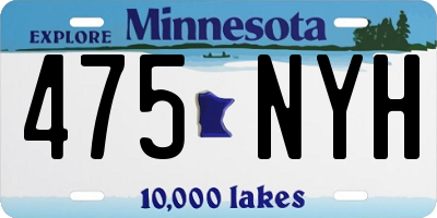 MN license plate 475NYH
