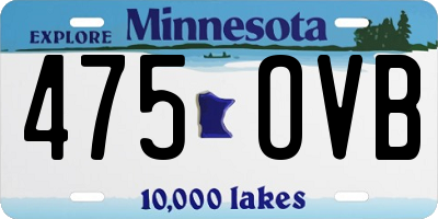 MN license plate 475OVB