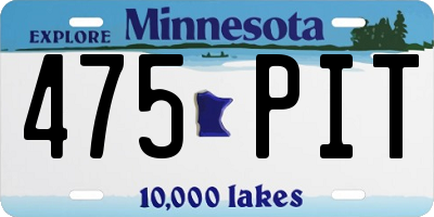 MN license plate 475PIT