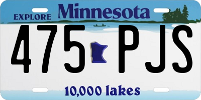 MN license plate 475PJS