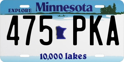 MN license plate 475PKA