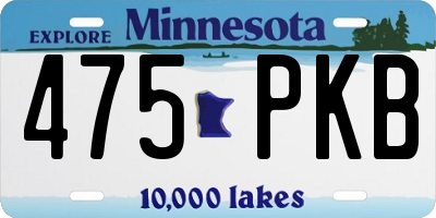MN license plate 475PKB