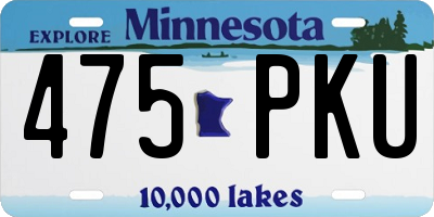 MN license plate 475PKU